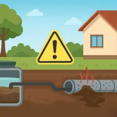 Oczyszczalnia ścieków z zatkanym drenażem. Zobacz, jak udrożnić drenaż oczyszczalni, by uniknąć problemów.