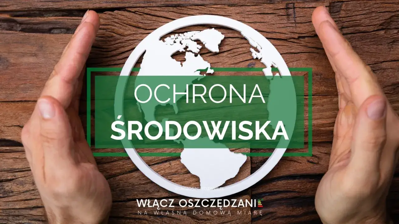 Dłonie obejmujące białą kulę ziemską z napisem 